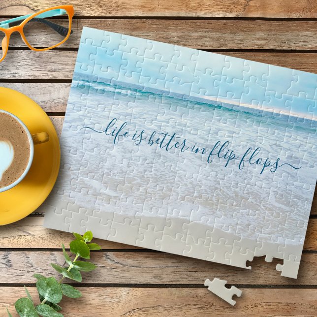 Puzzle California Beach Waves Life Es Mejor En Flip Flop (Subido por el creador)