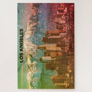 Puzzle California en Los Ángeles en el invierno San Gabri