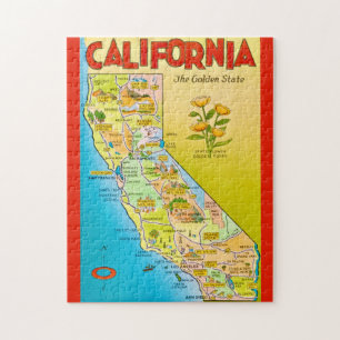 Puzzle California ilustrado 11x14