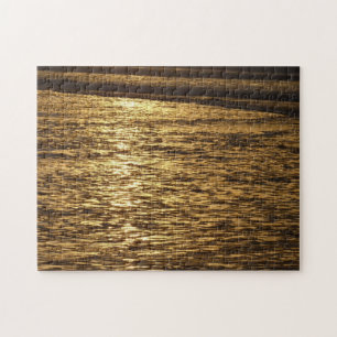 Puzzle California Sunset Waves Ocean Seascape