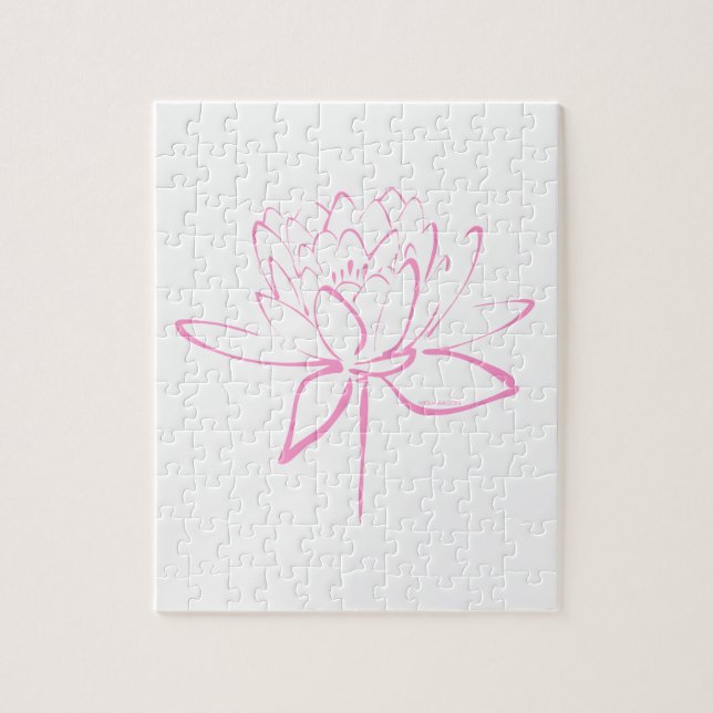 Puzzle Caligrafía de Loto (Rosa) (Vertical)