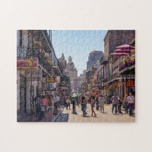 Puzzle Calle Bourbon del Barrio Francés de Nueva Orleans
