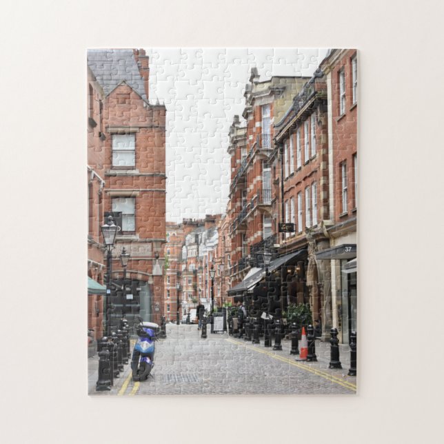 Puzzle Calle Cobblestone Kensington Londres Inglaterra (Vertical)