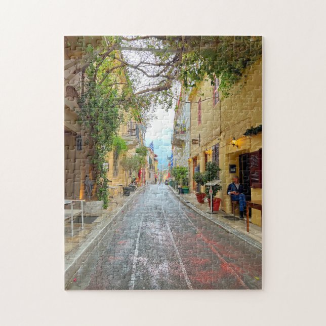 Puzzle Calle Cuta En Atenas, Grecia (Vertical)