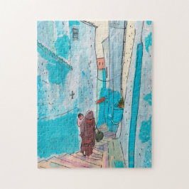 Puzzle Calle de Chefchaouen Marruecos: Esbozo de la colec