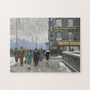 Puzzle Calle de Invierno   Paul Fischer