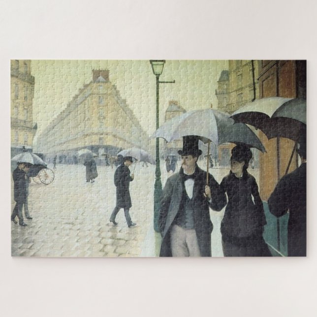 Puzzle Calle de París, Día de Lluvia por Caillebotte (Horizontal)