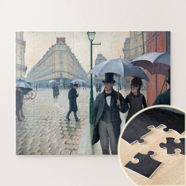 Puzzle Calle de París; Día de lluvia, por G. Caillebotte, (Subido por el creador)