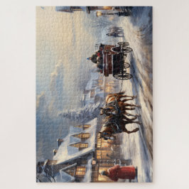 Puzzle Calle de transporte de navidades desenvainada por 