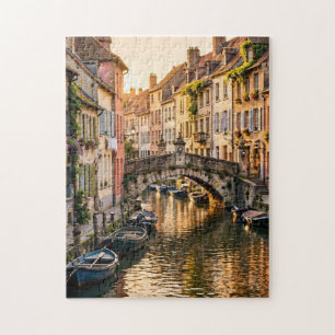 Puzzle Calle del Canal Europeo a la Hora Dorada