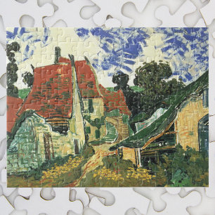 Puzzle Calle del pueblo en Auvers de Vincent van Gogh