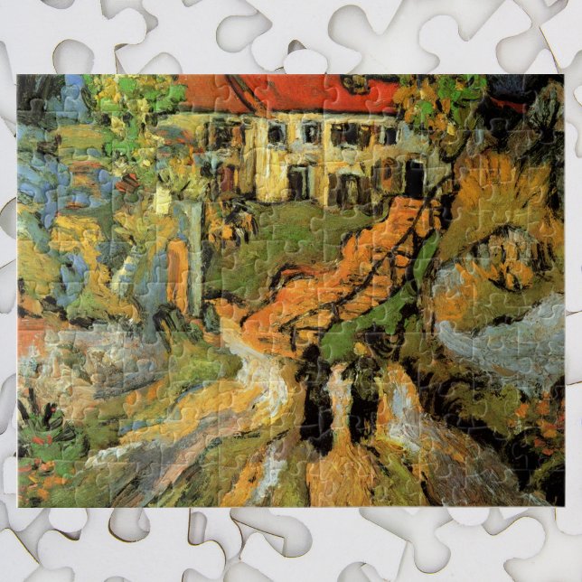 Puzzle Calle del pueblo y escaleras Auvers, figuras (Subido por el creador)
