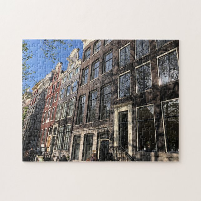 Puzzle Calle en Amsterdam, Países Bajos. (Horizontal)