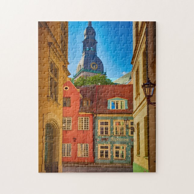 Puzzle Calle en el casco antiguo| Estonia (Vertical)