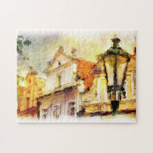 Puzzle Calle en la vieja parte de Praga