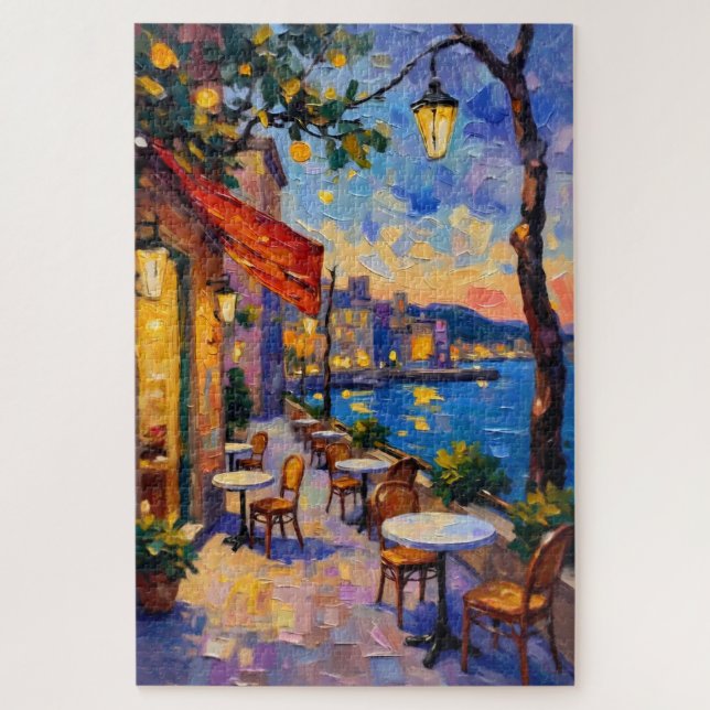 Puzzle Calle europea al atardecer (Vertical)