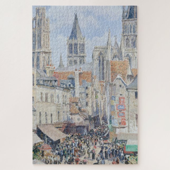 Puzzle Calle Grocery | Rouen France 1898 Camille Pissar (Vertical)