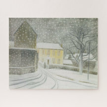 Calle Halstead en Nieve (por Eric Ravilious)