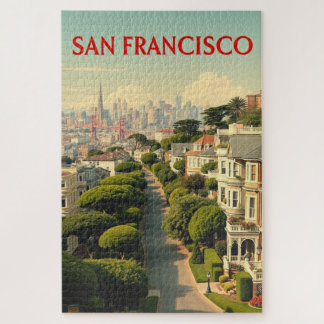 Puzzle Calle Lombard, San Francisco | Retro vintage