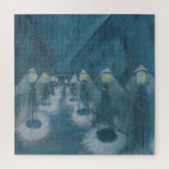 Puzzle Calle Nocturna (Calle Por Noche) (1922) Walter Gra (Vertical)