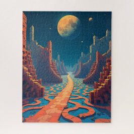 Puzzle Calle principal en marte