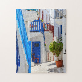Puzzle calle típica de Mykonos