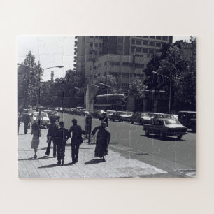 Puzzle Calle y gente de la ciudad de Teherán Irán vintage