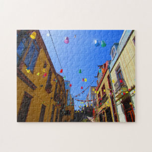 Puzzle callejón colorido
