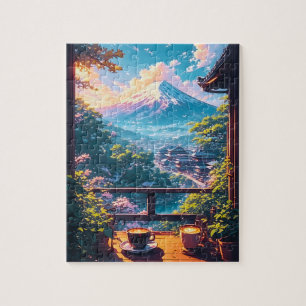 Puzzle Calma matutina sobre Fuji