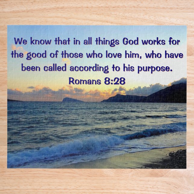 Puzzle Calming Romans 8:28 Bible Verse Christian (Subido por el creador)