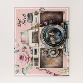 Puzzle Cámara Vintage Foto de los mejores amigos