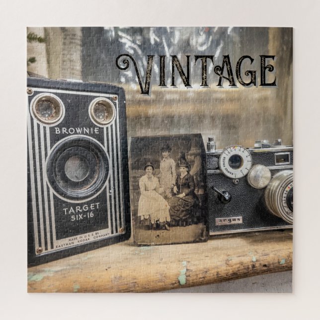 Puzzle Cámaras antiguas e impresión fotográfica (Vertical)