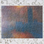 Puzzle Cámaras del Parlamento, Londres, por Claude Monet<br><div class="desc">Casas del Parlamento, Londres, Sol Rompiendo por la niebla (1904) de Claude Monet es un bonito cuadro arquitectónico de arte del impresionismo vintage. Las Casas del Parlamento con el Big Ben en el río Támesis en Londres, Inglaterra en silueta en un día nublado en cálidos colores de la temporada de...</div>