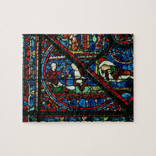 Puzzle Cambiadores de dinero en el templo, detalle de una