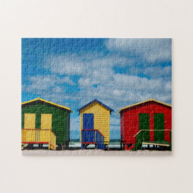 Puzzle Cambiar de habitación. Playa Muizenberg, Ciudad de (Horizontal)