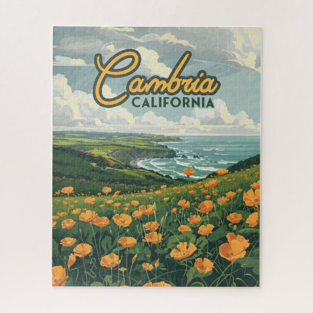 Puzzle Cambria California Poppies Flores Costa del Pacífi (Vertical)