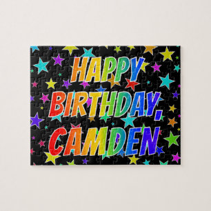 Puzzle "CAMDEN" Nombre, Diversión "FELIZ CUMPLEAÑOS"