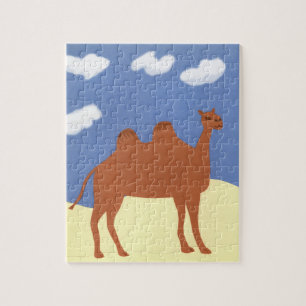 Puzzle Camel Whimsical en dunas del desierto