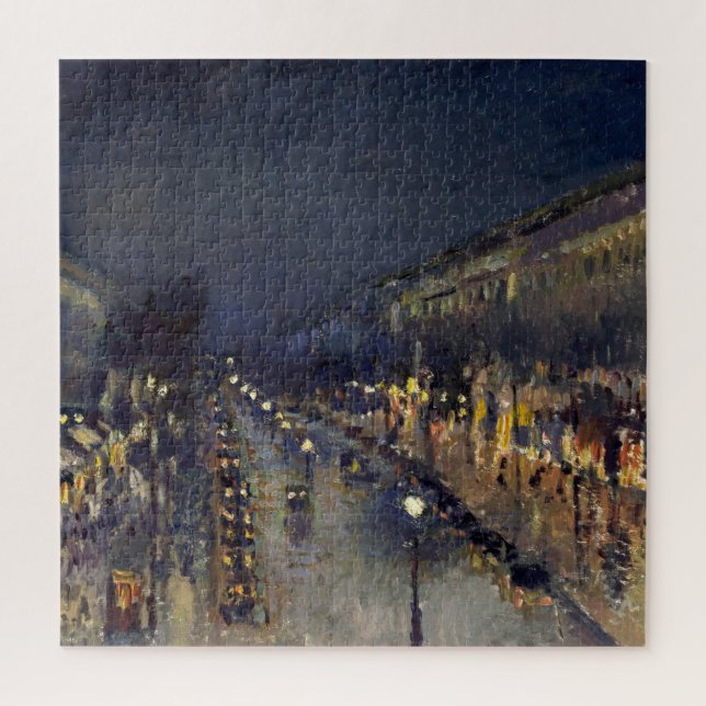 Puzzle Camille Pissarro Boulevard Montmartre de noche (Vertical)