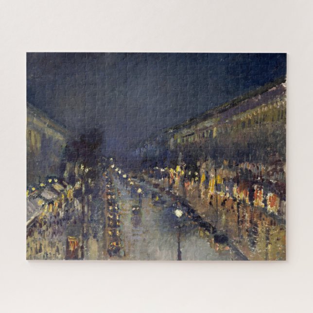 Puzzle Camille Pissarro Boulevard Montmartre de noche (Horizontal)