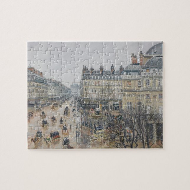 Puzzle Camille Pissarro el | Place du Theatre Francais, (Horizontal)