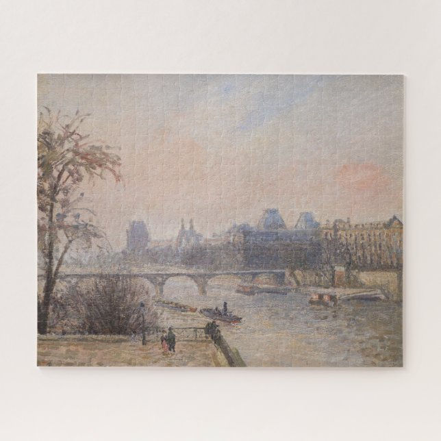 Puzzle Camille Pissarro - El Sena y el Louvre (Horizontal)