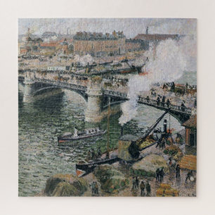 Puzzle Camille Pissarro Pont Boieldieu en la pintura de R