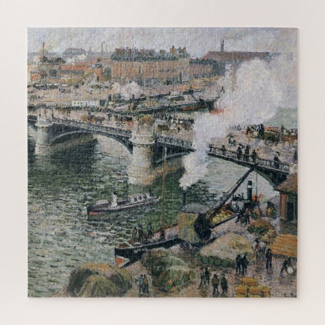 Puzzle Camille Pissarro Pont Boieldieu en la pintura de R (Vertical)