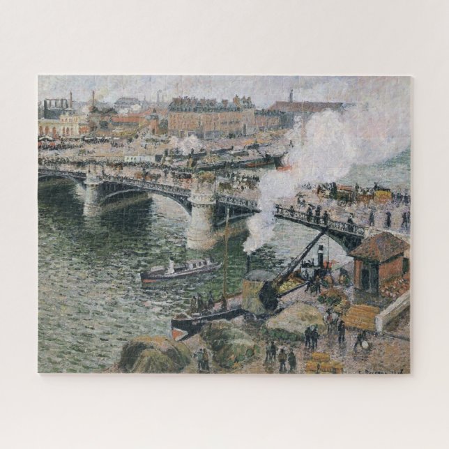 Puzzle Camille Pissarro Pont Boieldieu en la pintura de R (Horizontal)