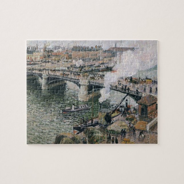 Puzzle Camille Pissarro Pont Boieldieu en la pintura de R (Horizontal)