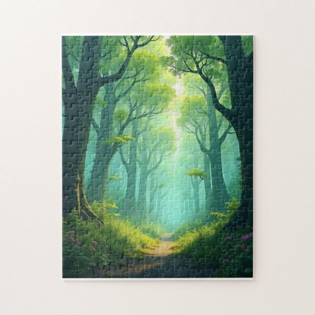 Puzzle Caminar en bosque esmeralda (Vertical)