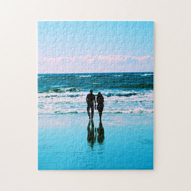 Puzzle Caminata romántica en la playa - 11x14 - 252 pcs (Vertical)