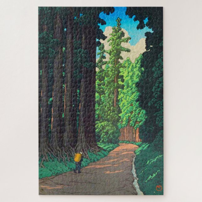 Puzzle Camino a Nikko por el arte japonés Kawase Hasui (Vertical)