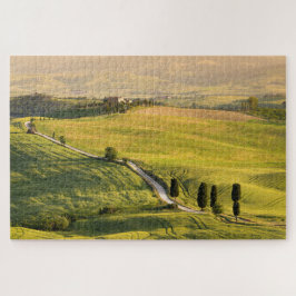 Puzzle Camino blanco en un paisaje de Toscana en la